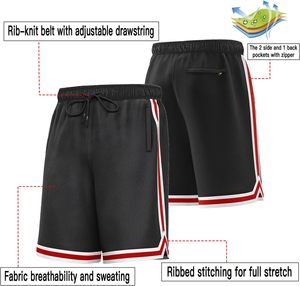 Men's High Sports Training Shorts Polyester Gym Shorts Mesh Pockets Jersey Basketball <b>Running</b> Shorts - Product Image 5