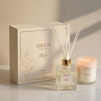 Ensemble de bougies parfumées et diffuseurs à bâtonnets AIKUN Premium pour souvenirs de mariage, cadeau promotionnel d'entreprise, logo personnalisé