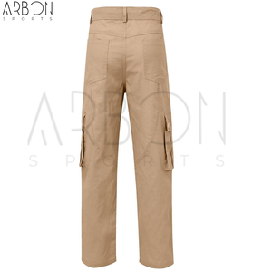 Pantalon cargo en coton léger multi-poches, couleur unie, style streetwear décontracté, nouvelle tendance quatre saisons, prix de gros - Product Image 4