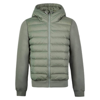 Blouson matelassé unisexe coupe-vent bleu marine avec col montant, poids du tissu 500g, rembourrage en polyester chaud pour l'hiver