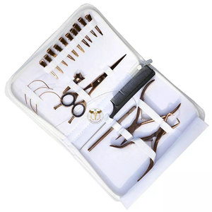 Professional Rose Gold Hair Extension Tools Kit – Micro Ring Beads Loop <b>Needle</b> <b>Threader</b> Crochet Hook Pliers Set for Salon Use - Product Image 1