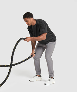 Pantalon de survêtement pour homme, respirant, léger, en molleton doux, décontracté, pour l'hiver, en coton, avec cordon de serrage - Product Image 4