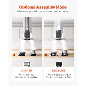 36\" Wall Mount Range Hood with 800 CFM <b>Vent</b> <b>Ceiling</b> Mount Gesture & Touch Control Premium Ventilation Solution - Product Image 3