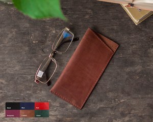 Premium Cowhide Leather Sunglasses Cover Durable Handstitched Eyewear Sleeve Wholesale Distributor LGC-0043 - Product Image 5