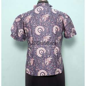 Vestidos Casuales de Oficina para Mujer, 100% Algodón Hecho a Mano, Transpirables, Mini, Manga Larga, Cuello Redondo, Estampado Floral, Modernos, Holgados, Ecológicos - Product Image 6