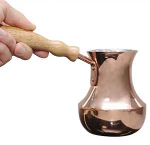 Cafetera Turca de Cobre con Diseño de Hoyuelos, Estilo Vintage, Cezve Ibrik, Cafetera para Estufa, con Asa Metálica Envuelta en Cuerda de Yute - Product Image 2