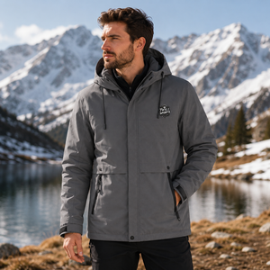 Chaquetas Softshell de Lona Ecológicas, Antibacterianas, Casuales, con Capucha, Impermeables, Transpirables y de Secado Rápido para Hombre, en Oferta - Product Image 2