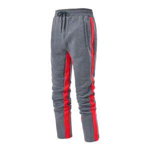 Pantalones deportivos casuales de poliéster amarillo para hombre, con forro polar, antipilling, cintura elástica con cordón, tiro medio, ligeros, para otoño - Product Image 5