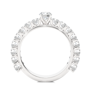 Anillo de Diamantes de Diseño Elegante de 2.61 Quilates con Forma Redonda, Oro Sólido de 18 Quilates, Joyería Nupcial de Diamantes de Lujo para Mujer - Product Image 4