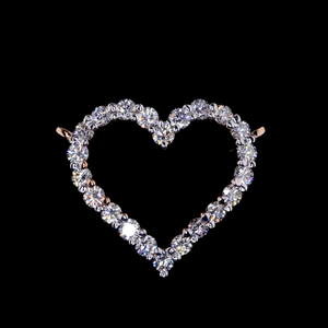 Colgante de Diamante Cultivado en Laboratorio con Forma de Corazón en Oro Rosa |   Colgante Romántico de Joyería con Forma de Corazón - Product Image 1