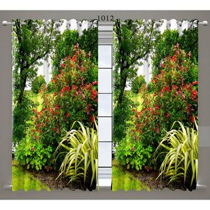 Luxury 122 X 152 cm Polyester Printed Floral Curtain Eco-Friendly Flame Retardant with Grommets Ready-Made for Home Hotel Use - Product Image 3