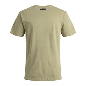 T-shirt pour homme à manches courtes, coupe classique, couleur unie, col rond, jersey de coton, style décontracté, respirant, avec poche, t-shirts pour homme - Product Image 2