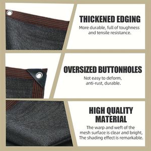 Grande Tenda Parasole Rettangolare in Tessuto HDPE per Cortili, Giardini e Piscine, Facile Installazione, Impermeabile - Product Image 3