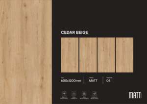 กระเบื้องพอร์ซเลน Elite Matt ขนาด 600x1200 มม. กระเบื้องปูพื้นและผนังขนาดใหญ่ สำหรับบ้านหรู อพาร์ทเมนท์ และตกแต่งภายในเชิงพาณิชย์ - Product Image 6