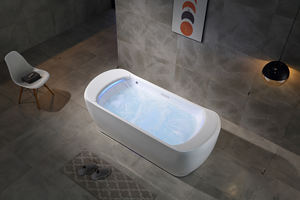 Bañera Acrílica Moderna Independiente y Ecológica con Diseño de Esquina para Baño Interior en Hoteles - Product Image 3