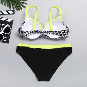 Bikini personnalisé pour femmes, épaules dénudées, en spandex, avec des caractéristiques écologiques, séchage rapide et respirant - Product Image 2