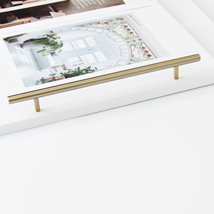 Premium Quality Zinc Alloy Cabinetry Handles Modern Minimalist <b>Bar</b> <b>Pull</b> <b>for</b> Kitchen Bathroom Wardrobe Brushed Brass Finish - Product Image 6