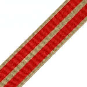 Cinta Navideña de 25 mm con Borde de Alambre, Diseño a Rayas Rojo y Marrón, Estilo Rústico de Arpillera, para Decoración, Lazos y Envoltura de Regalos, de Neelkamal Industries - Product Image 3