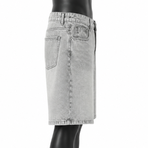 Shorts en jean personnalisés pour hommes, style baggy surdimensionné, streetwear, fabricant OEM ODM - Product Image 5