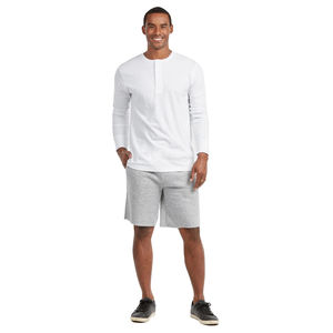 Shorts en coton respirants pour homme, à porter au quotidien - Motif uni, vêtements confortables de haute qualité avec cordon de serrage - Product Image 4
