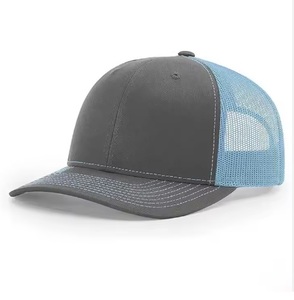 Gorra Trucker de Malla Azul, 6 Paneles, Ajustada, Unisex, Casual, Color Sólido, para Primavera/Verano - Product Image 2