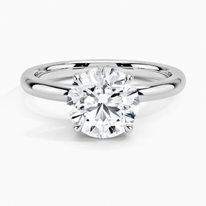 Anillo BOJ 71 con Corte Redondo, Plata 925, Halo de Diamantes, Solitario con Piedra de 2ct, Color D, VVS1, Moissanita, Certificado GRA, Precio Bajo - Product Image 1