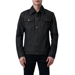 Chaqueta Vaquera Negra Vintage de Diseño Urbano 2026, Cuello Byron, Chaquetas Vaqueras de Primera Calidad para Hombre y Mujer - Product Image 1