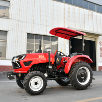 Tracteur Mini 50 CV 4x4 le plus vendu pour Jardin et Ferme, Tracteur à Chenilles 4 Roues avec Moteur 80 CV, Vente en Gros, avec Fraise Rotative