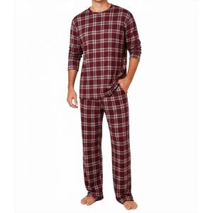 Pijamas de Hombre de Fábrica Directa, Algodón Suave y Transpirable, Conjunto de Ropa de Dormir Tejida, Proveedor de Marca Privada OEM - Product Image 3
