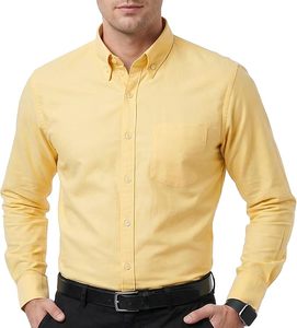 Camisa Oxford de Manga Larga para Hombre, Primavera-Otoño 2026, 100% Algodón, Transpirable, Formal de Negocios, Venta al Por Mayor Directa de Fábrica OEM - Product Image 5