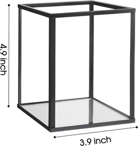 Windproof Glass Hurricane <b>Candle</b> <b>Holder</b> Gleaming Golden Pillar <b>Candle</b> Stand for Indoor <b>Outdoor</b> Decoration - Product Image 5