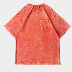 เสื้อยืดผู้ชายทรงปกติ ผ้าถักเนื้อหนา 100% คอตตอน ระบายอากาศได้ดี สีพื้น สไตล์ลำลอง - Product Image 1