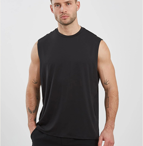 Débardeurs de sport pour hommes personnalisés de haute qualité, respirants, en polyester uni, pour la gym, la course et l'entraînement – Vente en gros - Product Image 1