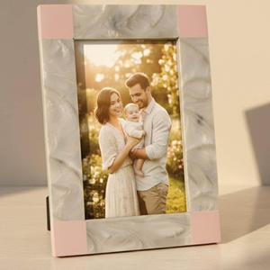 FAIZA CRAFT Cadre photo en résine fait main au design unique, impression UV, montage mural, orientation horizontale - Luxe moderne indien - Product Image 3