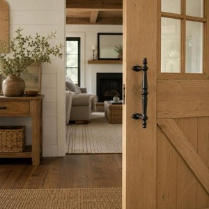 Poignée de porte en fer forgé pour clôture, poignée de porte principale en fer, décoration intérieure, poignée de meuble en fer, tirette de porte en fer - Product Image 3
