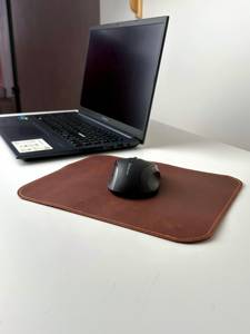 Tapis de souris en cuir véritable fait main, base antidérapante en daim, tapis de bureau personnalisé, tapis d'écriture exécutif pour ordinateur LMP-0051 - Product Image 4