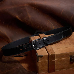 Cinturón de cuero de alta calidad para uso diario, costuras resistentes, ajuste cómodo para jeans y pantalones de vestir. - Product Image 2