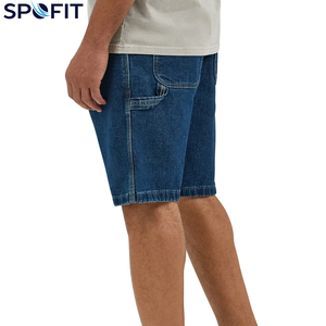 กางเกงยีนส์ขาสั้นลำลองคุณภาพดีที่สุด ขายส่ง กางเกงยีนส์ขาสั้นทรงตรงติดกระดุม สตรีทแวร์ผู้ชาย สั่งทำได้ เอวสูง แห้งเร็ว - Product Image 3