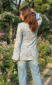 Kurti Corto de Rayón Estampado para Mujer, Cómodo y Ligero, Estilo Étnico, Informal y para Fiestas - Product Image 2