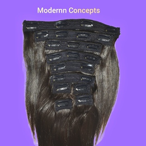 Extensiones de Cabello Humano Remy Indio Natural Virgen con Cutícula Alineada, Liso, Largo, con Clip, Doble Trama a Máquina - Product Image 5