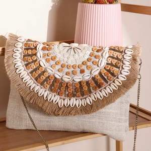 Bolso de mano de lujo para mujer, diseño exclusivo, estilo Banjara, con cuentas hechas a mano, personalizable, de tela, para noche, tipo sobre, con pedrería, para el hombro - Product Image 1