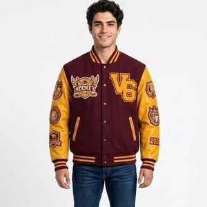 Chaqueta Letterman Personalizable de Lana 100% con Cremallera Clásica Premium, Estilo Béisbol Vintage, Novedad 2026 - Product Image 3
