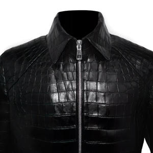 Blouson bomber en cuir oversize Outfitize – Esthétique vintage années 90, coupe ample à épaules tombantes en peau de mouton douce pour la mode masculine. - Product Image 6