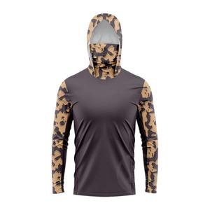 Sudaderas de Pesca Personalizadas al por Mayor para Hombre, de Tela Elástica, Manga Larga, con Máscara Facial, Protección UV de Alta Calidad - Product Image 2