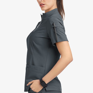 Chemises de travail médicales personnalisées pour hôpitaux, en tricot respirant, à manches courtes - Product Image 2