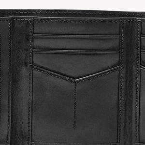 Cartera de Viaje de Cuero Genuino de Alta Calidad con Cierre de Cremallera, Tarjetero Corto, Forro de Lino, Unisex, Portátil y Multifuncional - Product Image 3