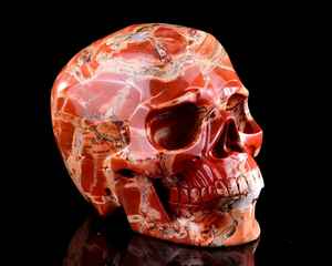 Escultura de Jaspe Rojo Tallada a Mano de 14 Pulgadas, Escultura de Cristal, Decoración de Piedras Curativas, Regalo Único de Feng Shui para el Hogar u Oficina - Product Image 1