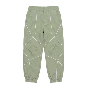High Quality Men's Olive Green Sporty Track Suit Set Stand Collar Zipper Jacket Pants Quick Dry Polyester <b>Athletic</b> Wear Autumn - Product Image 4