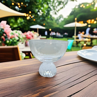 Verres à cocktail et à vin sans pied modernes en gros, personnalisables avec logo, réutilisables, durables, à base épaisse, transparents