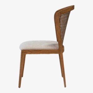 Silla de Jardín de Diseño Moderno con Estructura de Ratán y Patas de Madera de Teca Sólida para Decoración de Restaurantes, Muebles Comerciales - Product Image 6